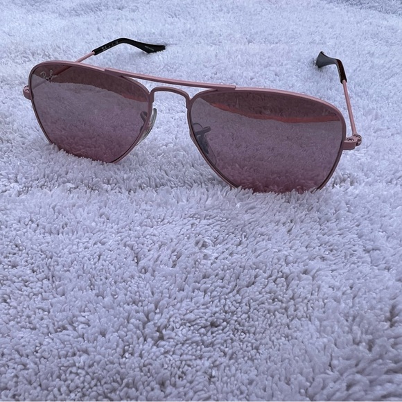 Ray-Ban Junior Sunglasses, Pale Pink Aviators - Picture 10 of 14